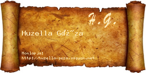 Huzella Géza névjegykártya